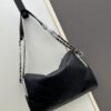 693040d5f09edb6de4c4d883 New Small Size Chanel Black Silver Exterior Stitching Hobo Bag ②size