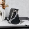 693040e5f09edb6de4c4d88c New Large-Sized Chanel Black and Silver Exterior Stitching Hobo Bag ② Size