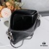 693040eef09edb6de4c4d895 New Large-Sized Chanel Black and Silver Exterior Stitching Hobo Bag ② Size