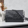 69304105f09edb6de4c4d8a8 New Large-Sized Chanel Black and Silver Exterior Stitching Hobo Bag ② Size