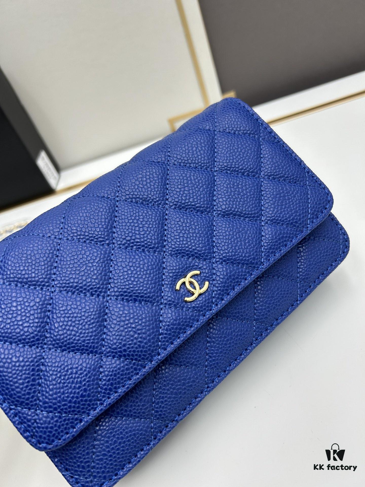 6930412bf09edb6de4c4d8cc Chanel WOC Classic Fortune Bag with Box (33814 Ball Texture) - Can Be Worn Crossbody or Shoulder, Chain Stows Inside for Clutch Use