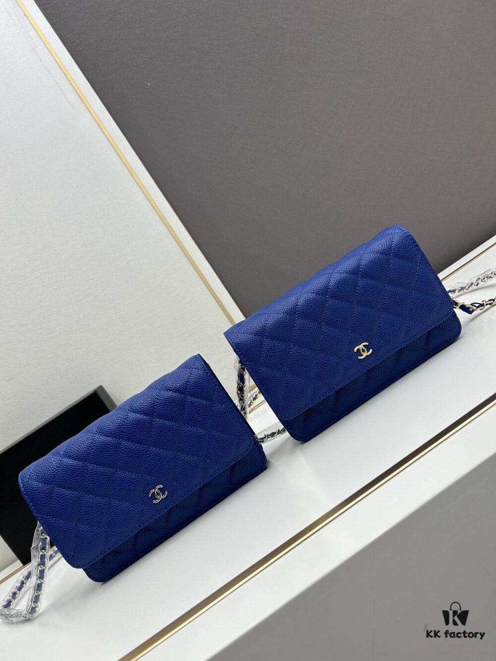 69304130f09edb6de4c4d8d0 Chanel WOC Classic Fortune Bag with Box (33814 Ball Texture) - Can Be Worn Crossbody or Shoulder, Chain Stows Inside for Clutch Use