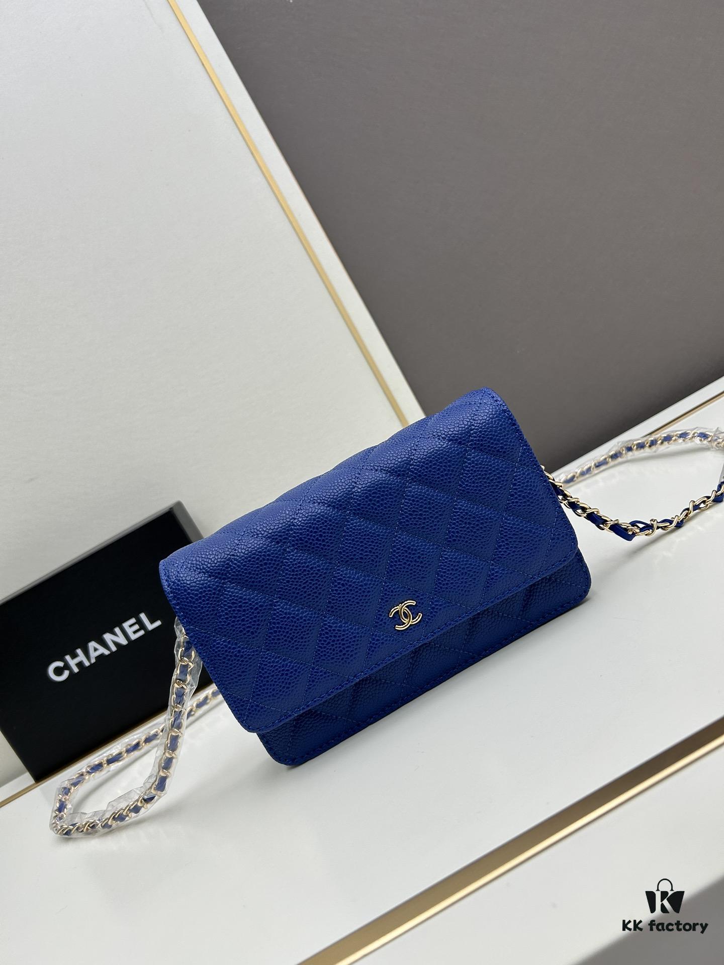 69304133f09edb6de4c4d8d1 Chanel WOC Classic Fortune Bag with Box (33814 Ball Texture) - Can Be Worn Crossbody or Shoulder, Chain Stows Inside for Clutch Use