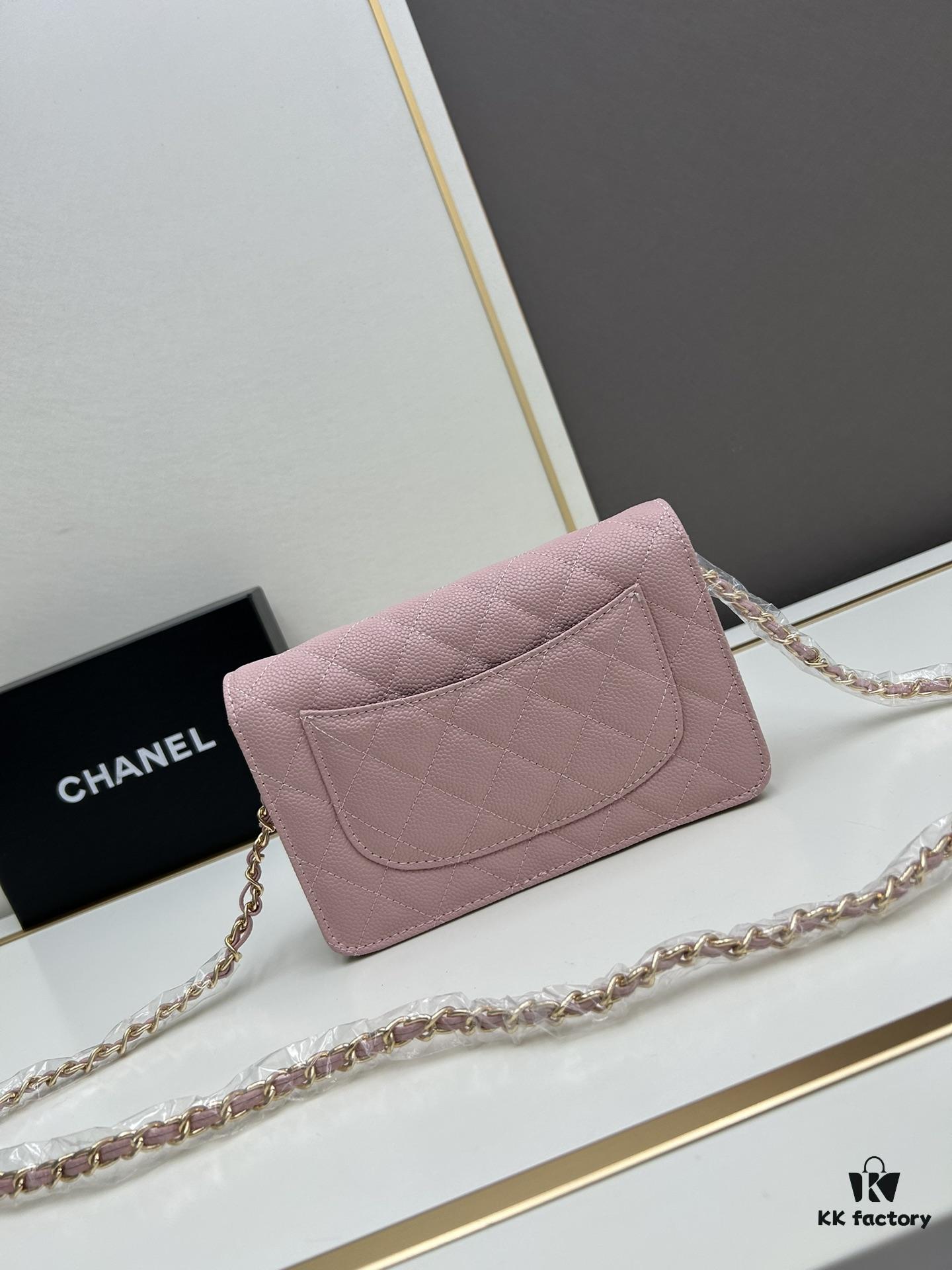 69304134f09edb6de4c4d8d2 Chanel WOC Classic Fortune Bag with Box (33814 Ball Texture) - Can Be Worn Crossbody or Shoulder, Chain Stowable for Clutch Use