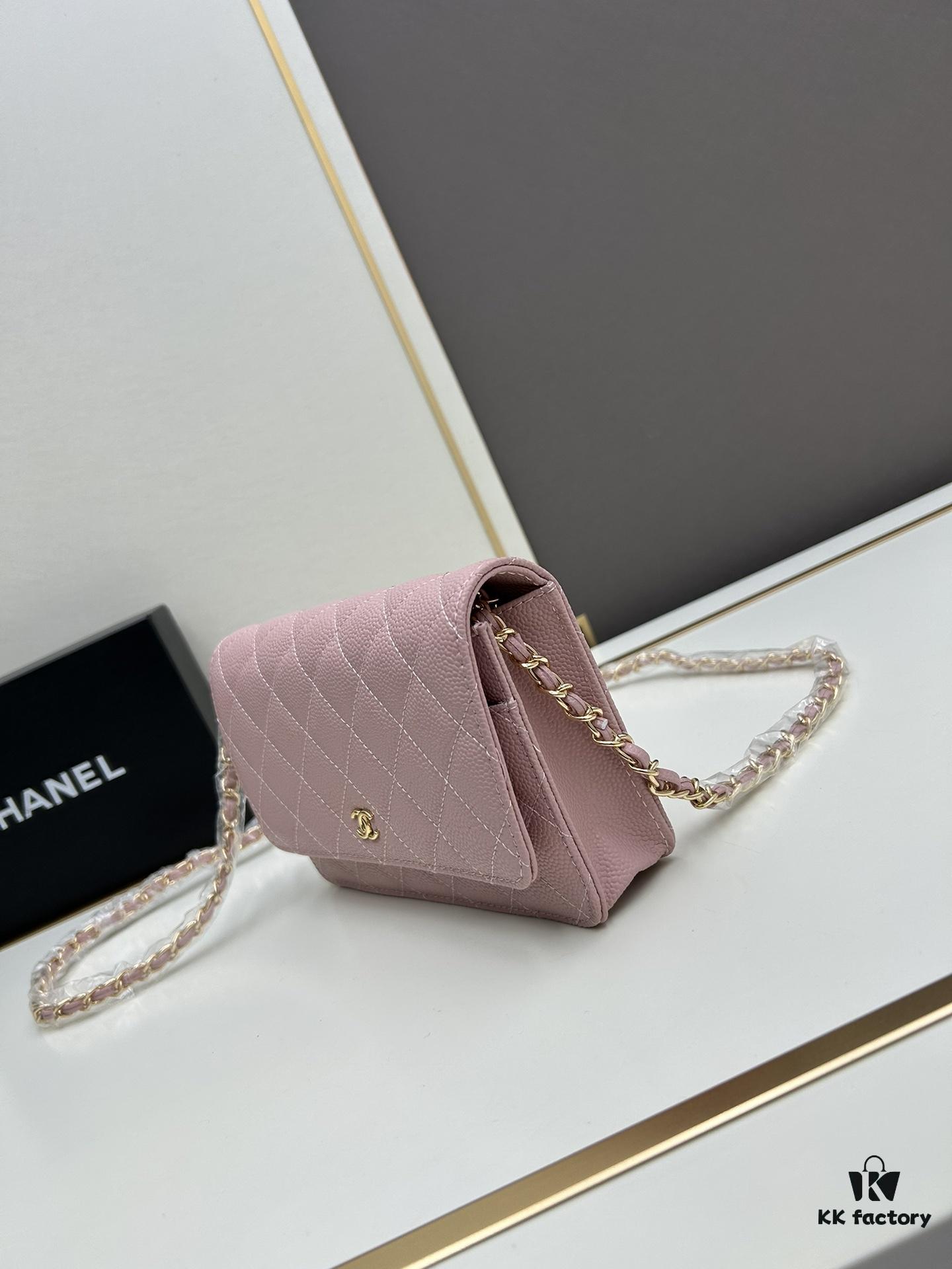 69304136f09edb6de4c4d8d3 Chanel WOC Classic Fortune Bag with Box (33814 Ball Texture) - Can Be Worn Crossbody or Shoulder, Chain Stowable for Clutch Use
