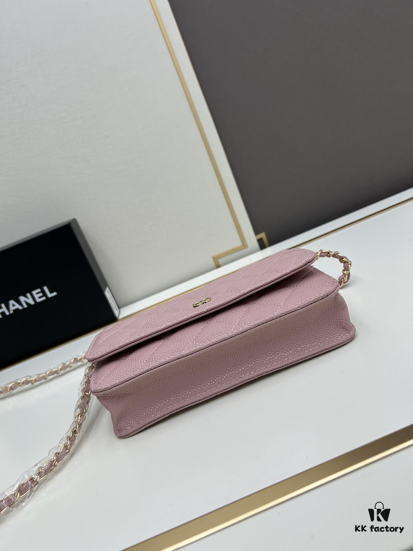 6930413cf09edb6de4c4d8d6 Chanel WOC Classic Fortune Bag with Box (33814 Ball Texture) - Can Be Worn Crossbody or Shoulder, Chain Stowable for Clutch Use