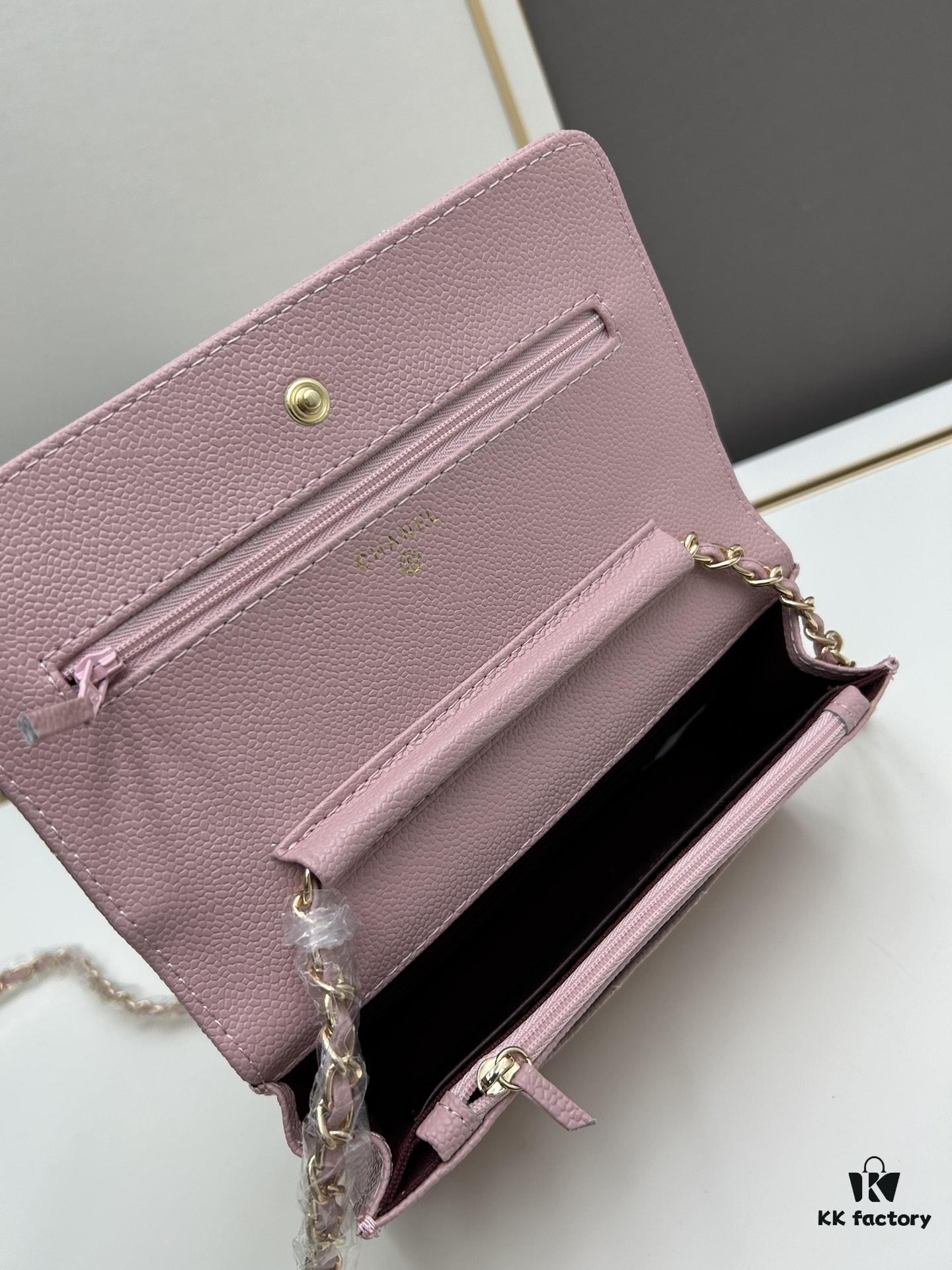 6930413df09edb6de4c4d8d7 Chanel WOC Classic Fortune Bag with Box (33814 Ball Texture) - Can Be Worn Crossbody or Shoulder, Chain Stowable for Clutch Use
