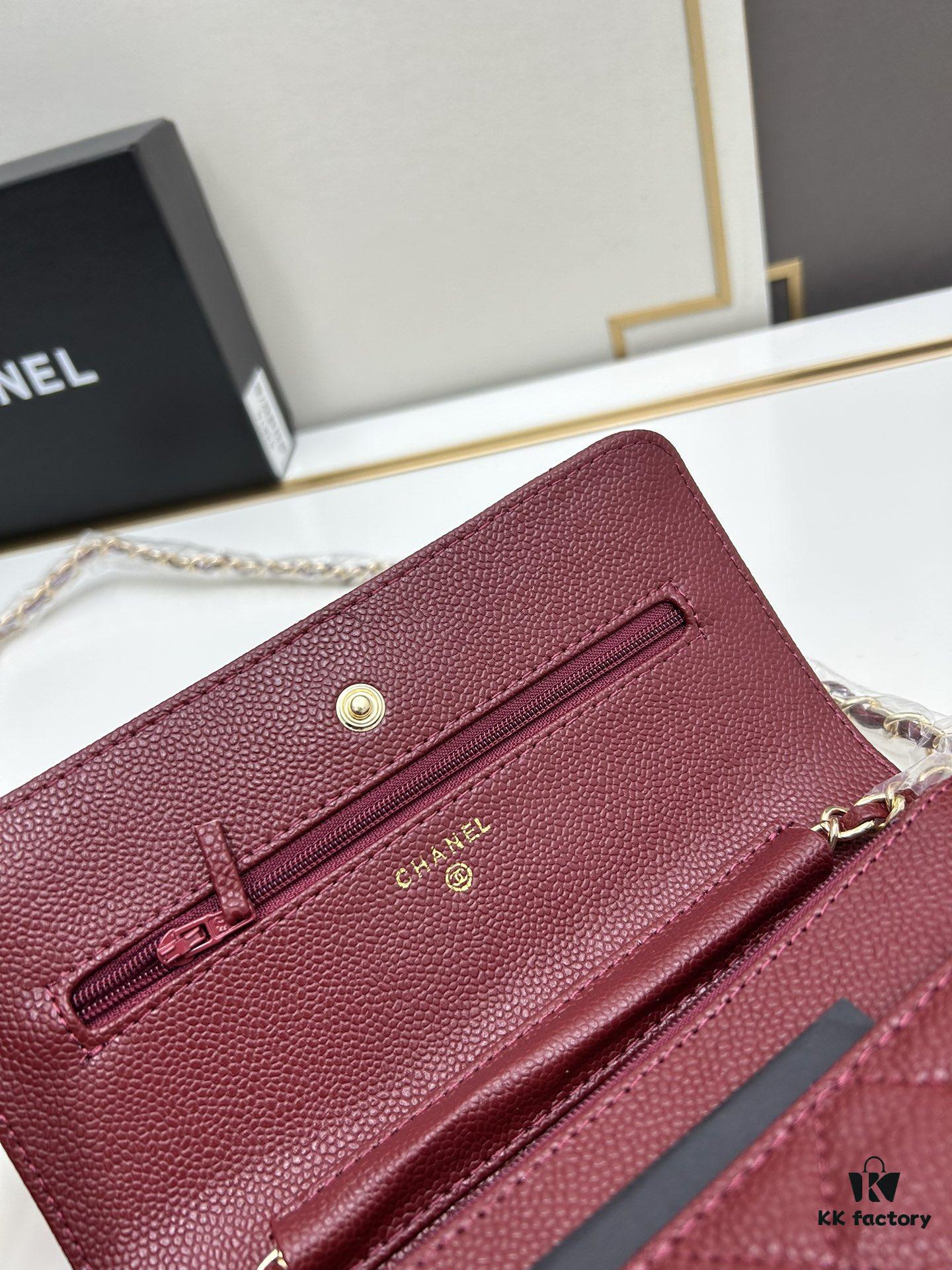 69304147f09edb6de4c4d8dc Chanel WOC Classic Fortune Bag with Box (33814 Ball Texture) - Can Be Worn Crossbody or Shoulder, Chain Stows Inside for Clutch Use