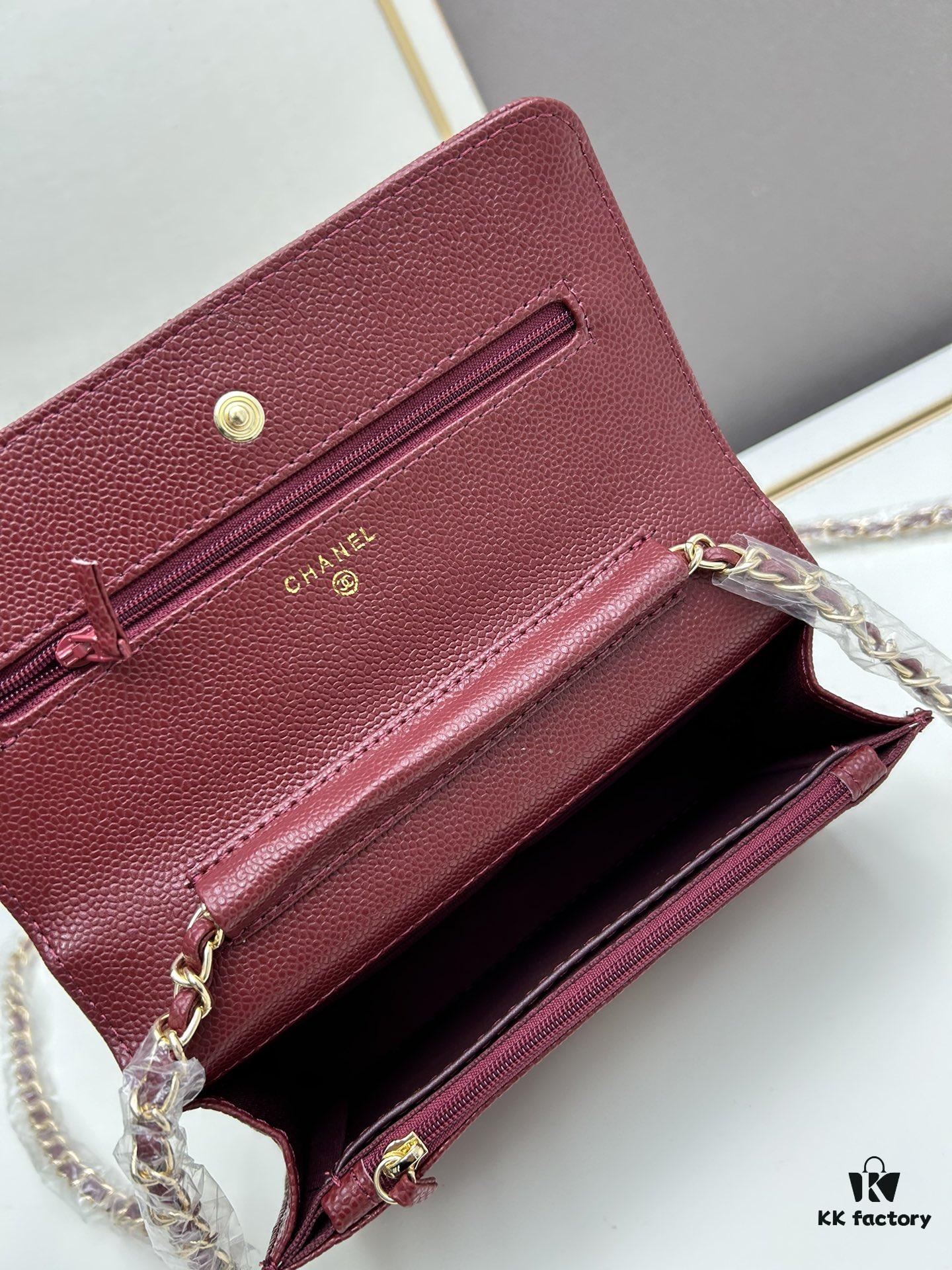 6930414df09edb6de4c4d8e0 Chanel WOC Classic Fortune Bag with Box (33814 Ball Texture) - Can Be Worn Crossbody or Shoulder, Chain Stows Inside for Clutch Use