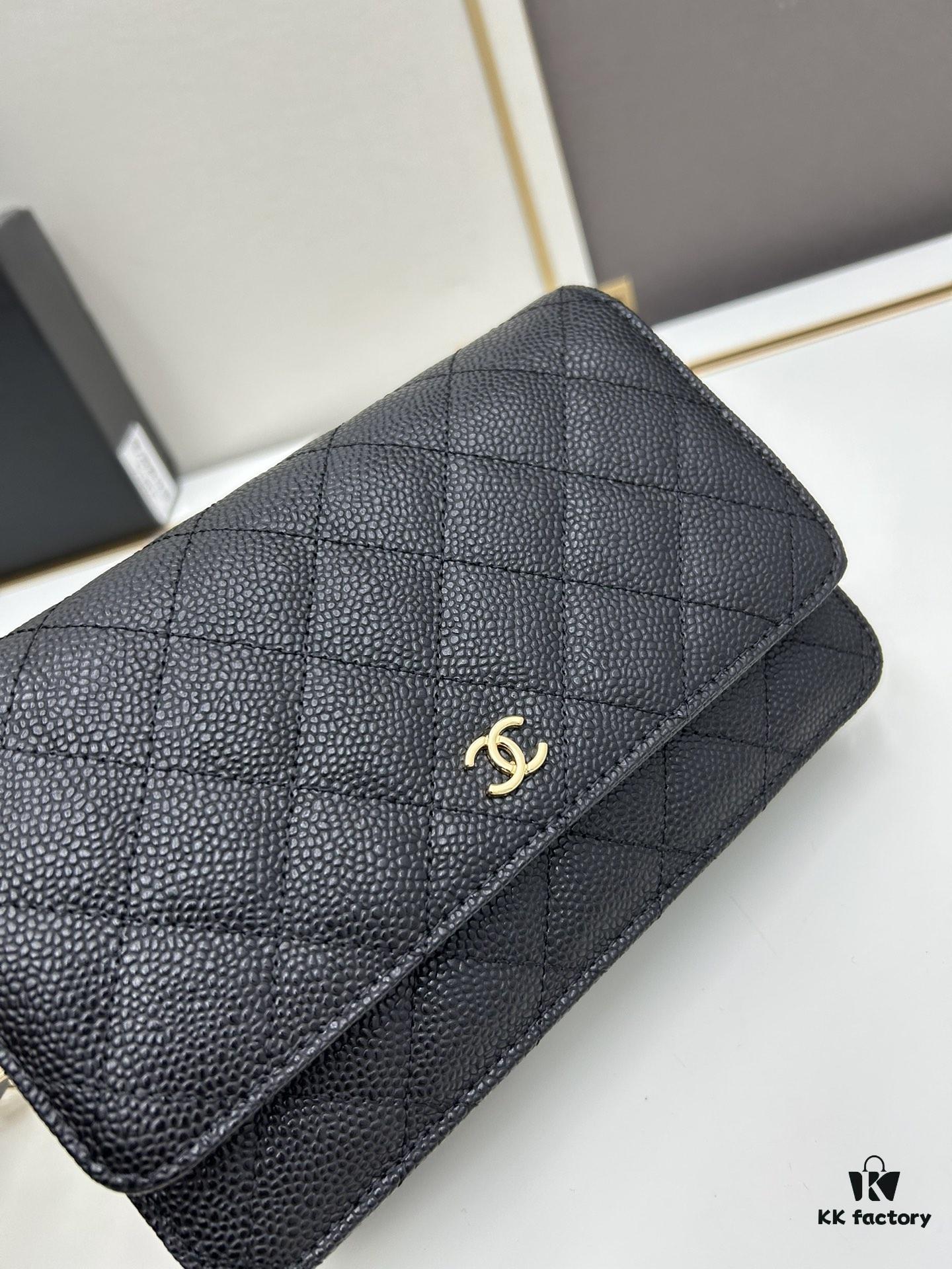 69304161f09edb6de4c4d8ea Chanel WOC Classic Fortune Bag with Box (33814 Ball Texture) - Can Be Worn as Crossbody, Shoulder or Clutch