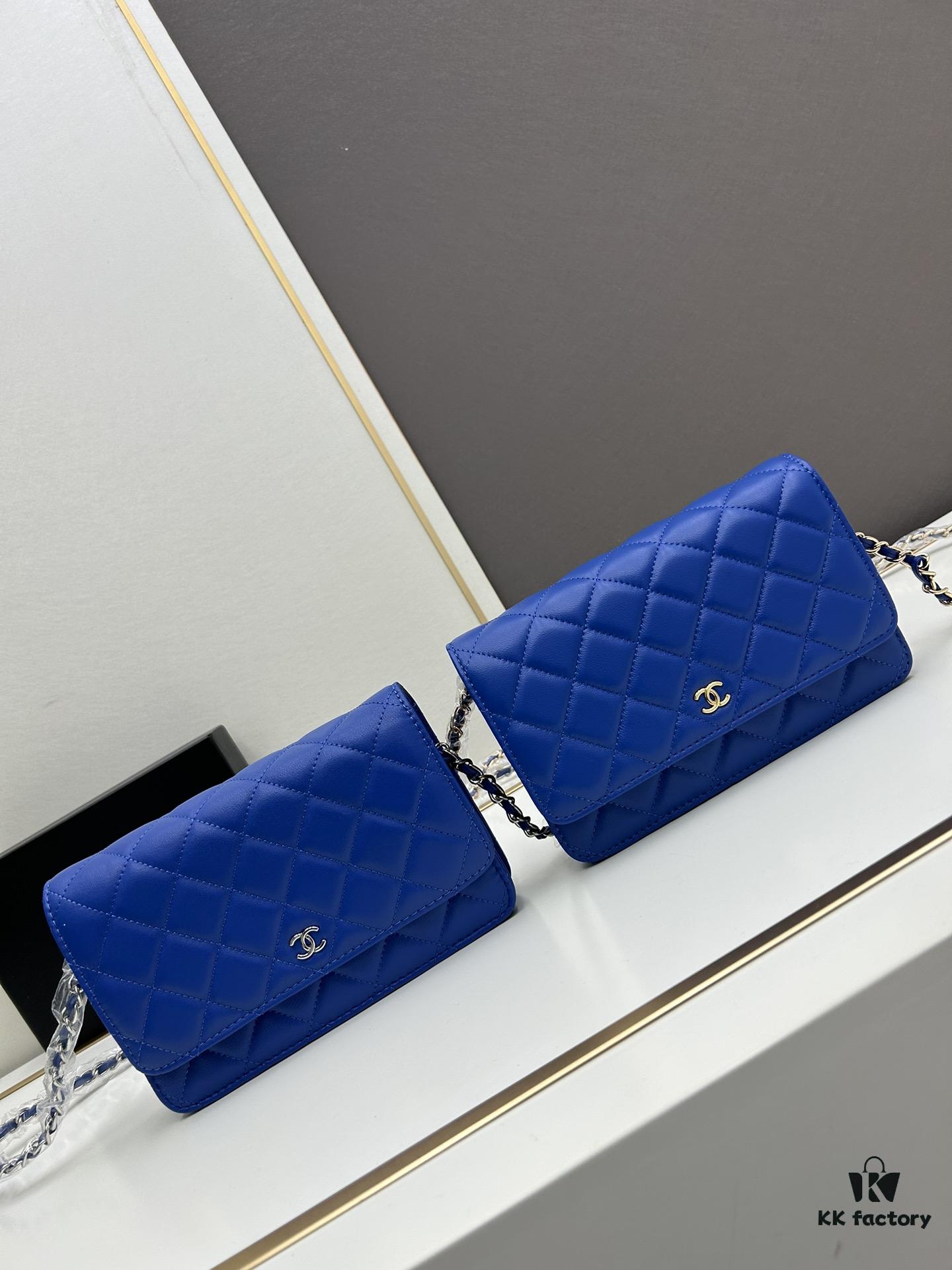 Box Included (33814 Lambskin) Chanel WOC Classic Fortune Bag, Crossbody/Shoulder Strap, Chain Can Be Hidden Inside for Clutch Use