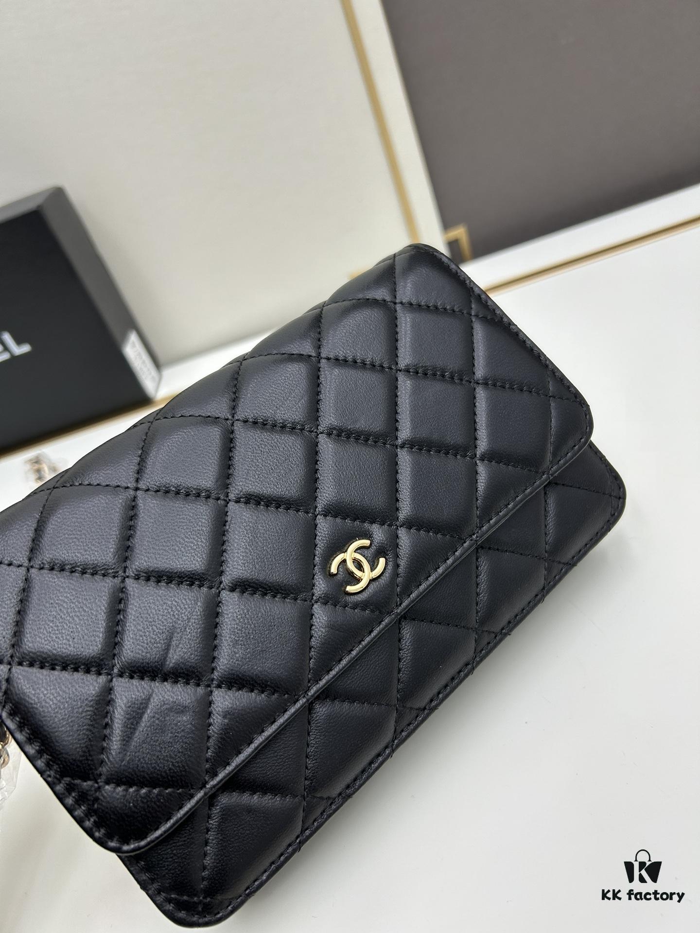 693041baf09edb6de4c4d913 Chanel WOC Classic Fortune Bag with Box (33814 Lambskin) 🔔🔥 Adjustable Crossbody & Shoulder Strap, Chain Can Be Stored Inside for Clutch Use