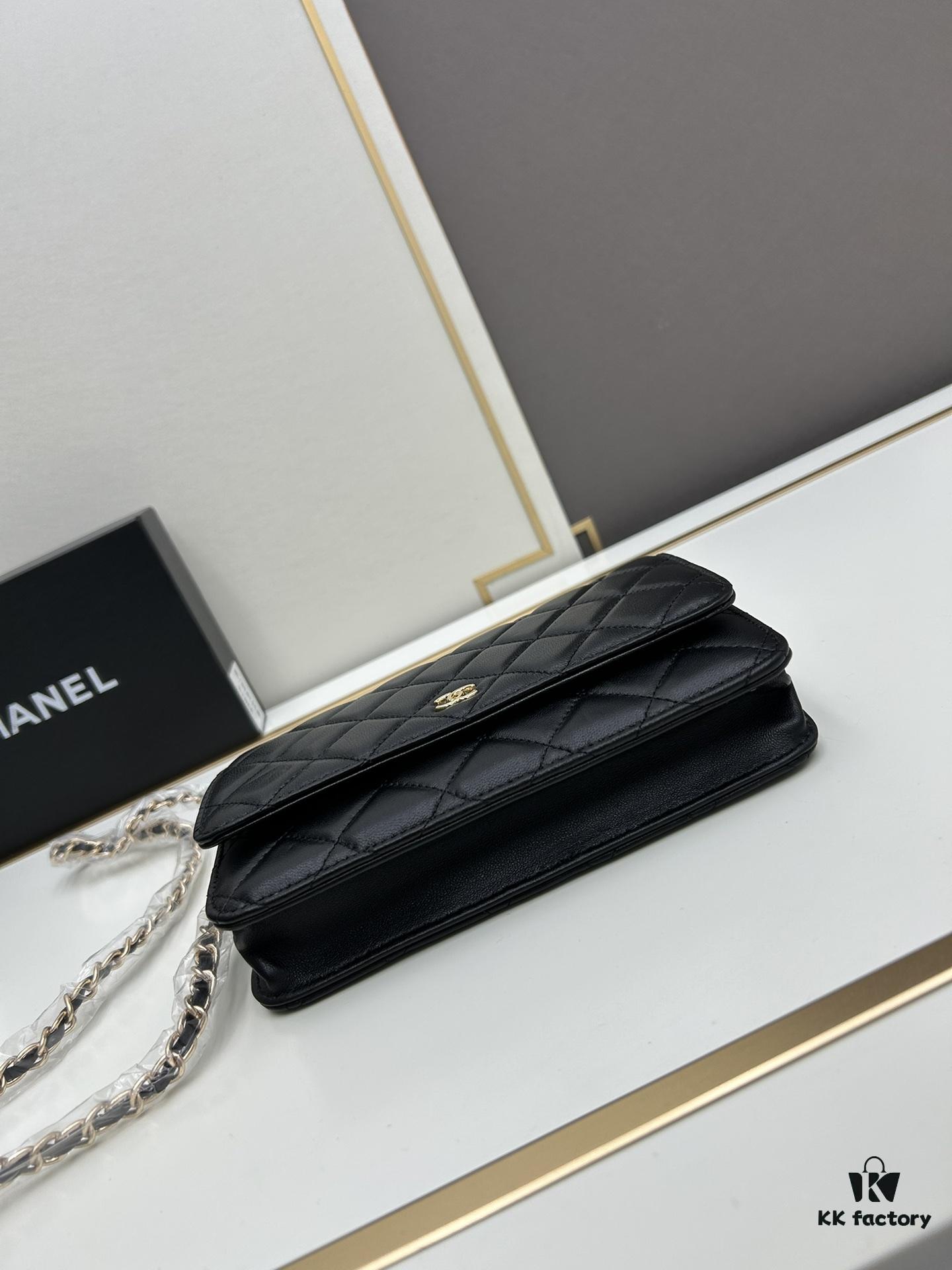 693041c1f09edb6de4c4d916 Chanel WOC Classic Fortune Bag with Box (33814 Lambskin) 🔔🔥 Adjustable Crossbody & Shoulder Strap, Chain Can Be Stored Inside for Clutch Use