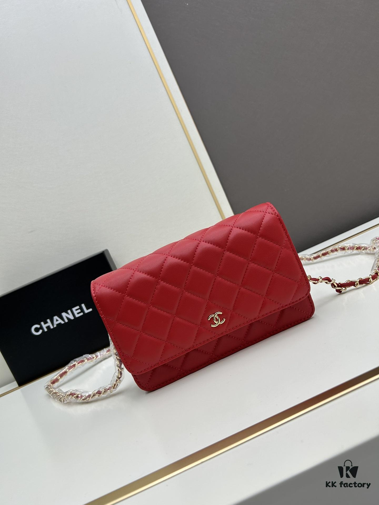 693041c7f09edb6de4c4d91b Chanel WOC Classic Fortune Bag with Box (33814 Lambskin) - Can Be Worn Crossbody or Shoulder, Chain Stows Inside for Clutch Use