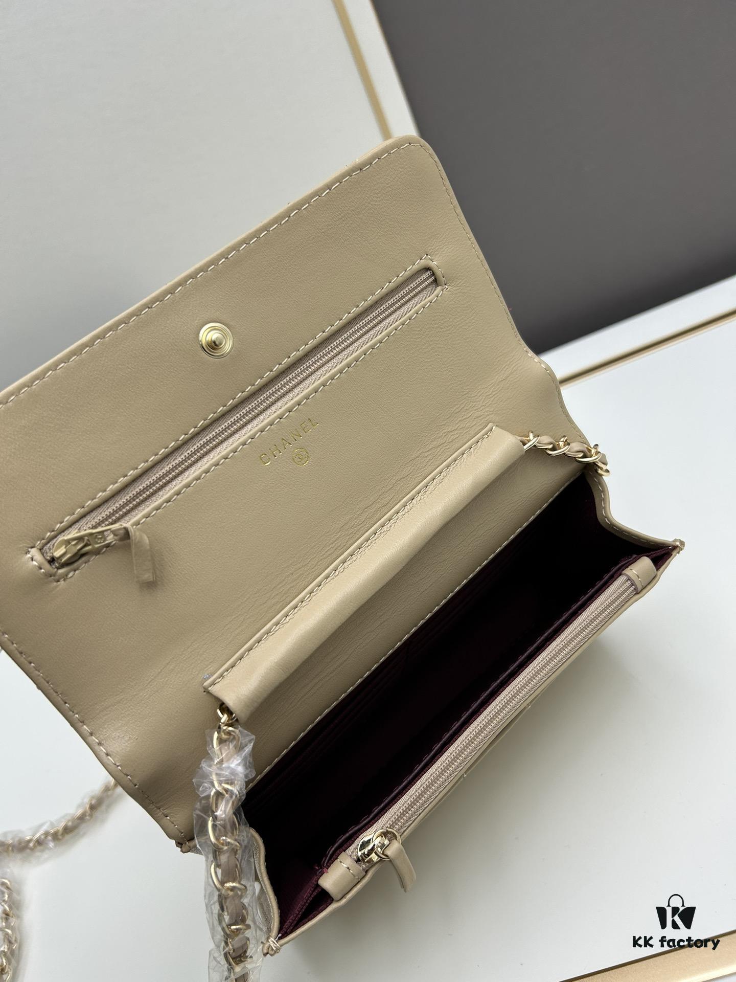 693041c8f09edb6de4c4d91c Chanel WOC Classic Fortune Bag with Box (33814 Lambskin) 🔔🔥 Adjustable Crossbody or Shoulder Strap, Chain Can Be Stored Inside for Clutch Use, Compact Yet Spacious, Interior with Card Slots, Zipper Compartment, and Coin Pocket, Small and Practical! Size: W19*H12*D4