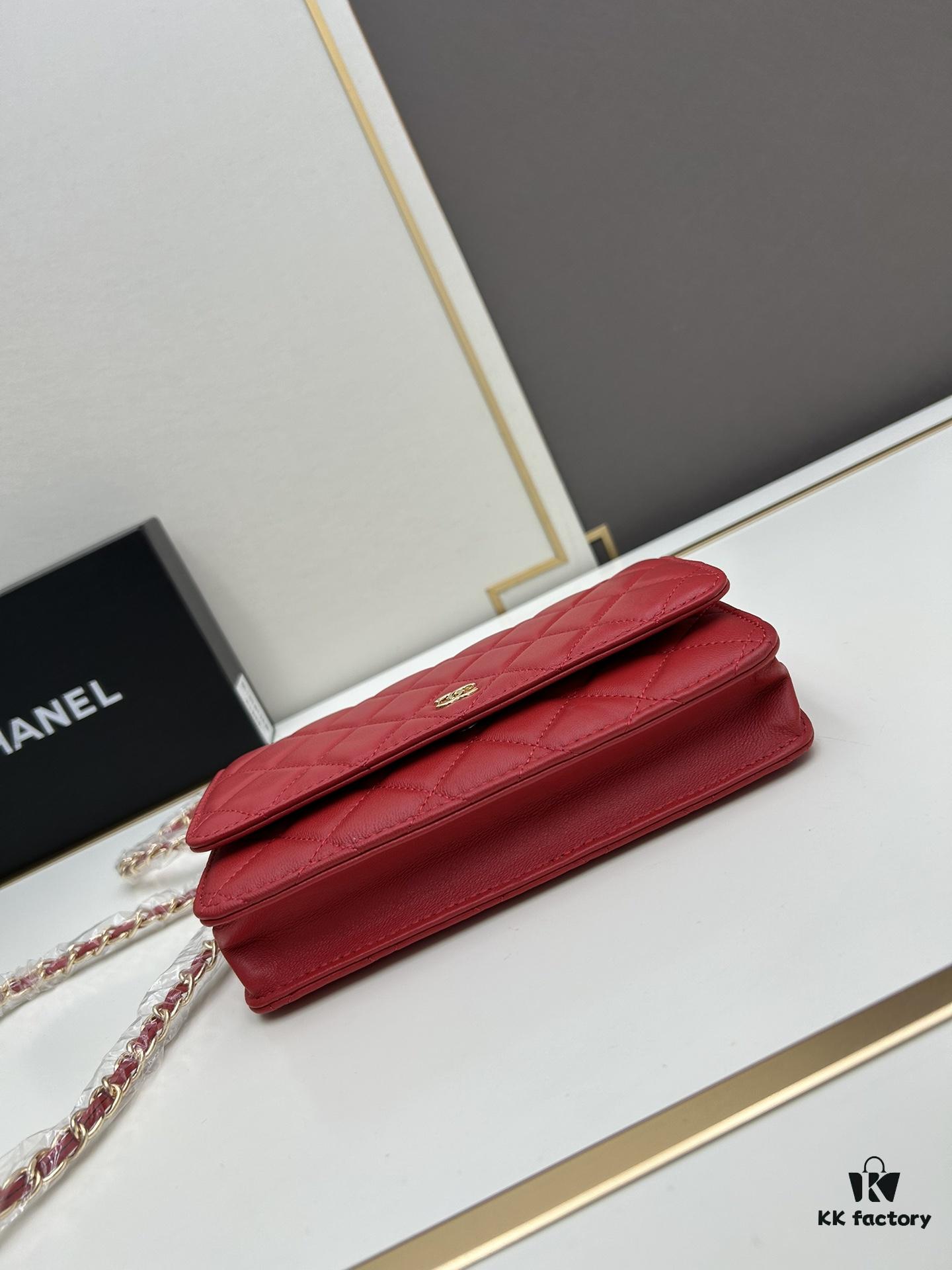 693041cdf09edb6de4c4d920 Chanel WOC Classic Fortune Bag with Box (33814 Lambskin) - Can Be Worn Crossbody or Shoulder, Chain Stows Inside for Clutch Use