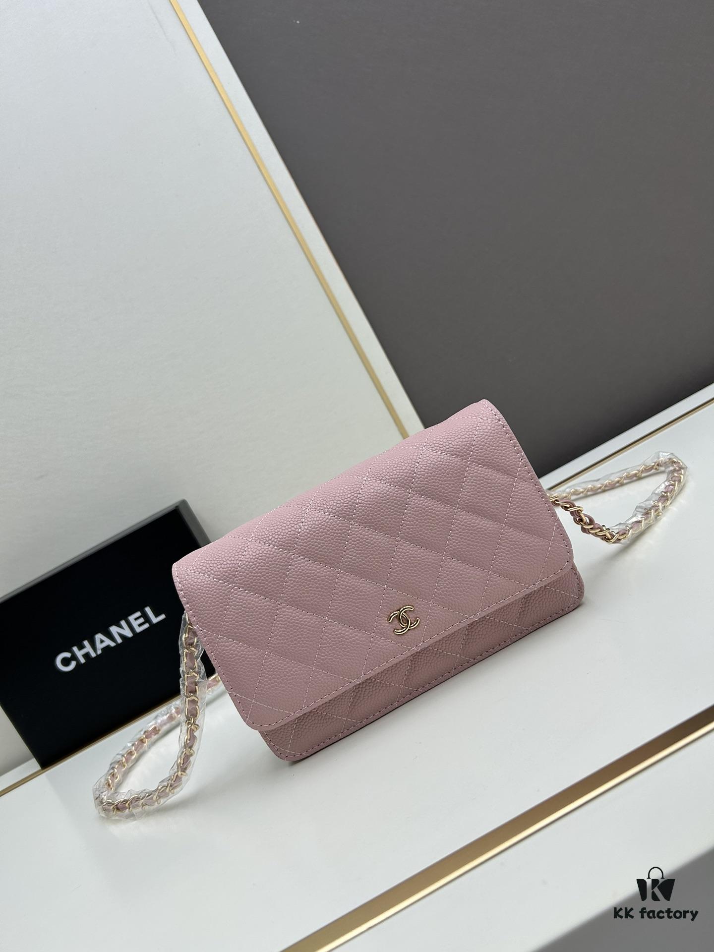 693041cff09edb6de4c4d922 Chanel WOC Classic Fortune Bag with Box (33814 Ball Texture) - Can Be Worn Crossbody or Shoulder, Chain Stowable for Clutch Use
