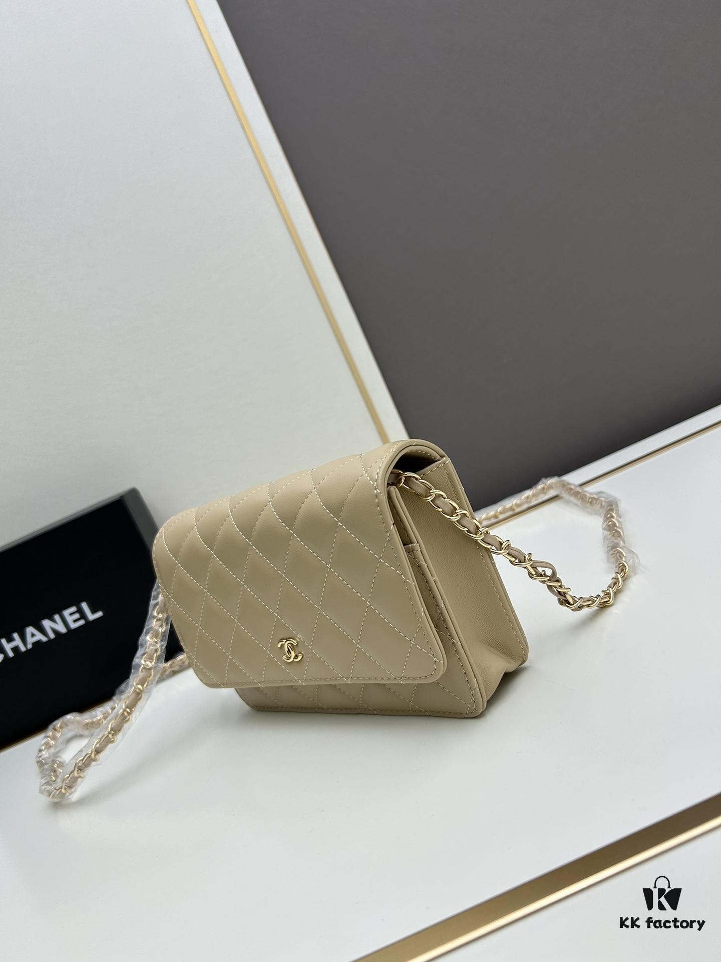 693041d7f09edb6de4c4d928 Chanel WOC Classic Fortune Bag with Box (33814 Lambskin) 🔔🔥 Adjustable Crossbody or Shoulder Strap, Chain Can Be Stored Inside for Clutch Use, Compact Yet Spacious, Interior with Card Slots, Zipper Compartment, and Coin Pocket, Small and Practical! Size: W19*H12*D4
