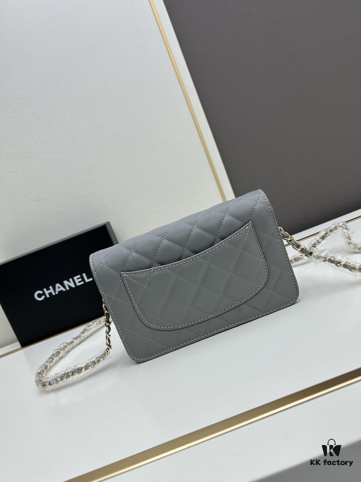 693041ecf09edb6de4c4d944 Chanel WOC Classic Fortune Bag with Box (33814 Lambskin) 🔔🔥 Can Be Worn Crossbody or Single-Shoulder, Chain Stowable Inside to Use as Clutch