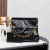 693041f8f09edb6de4c4d955 New Chanel 24B Model | Small Black and Gold Double Pocket 22Bag 🖤