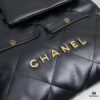 693041fcf09edb6de4c4d958 New Chanel 24B Model | Small Black and Gold Double Pocket 22Bag 🖤