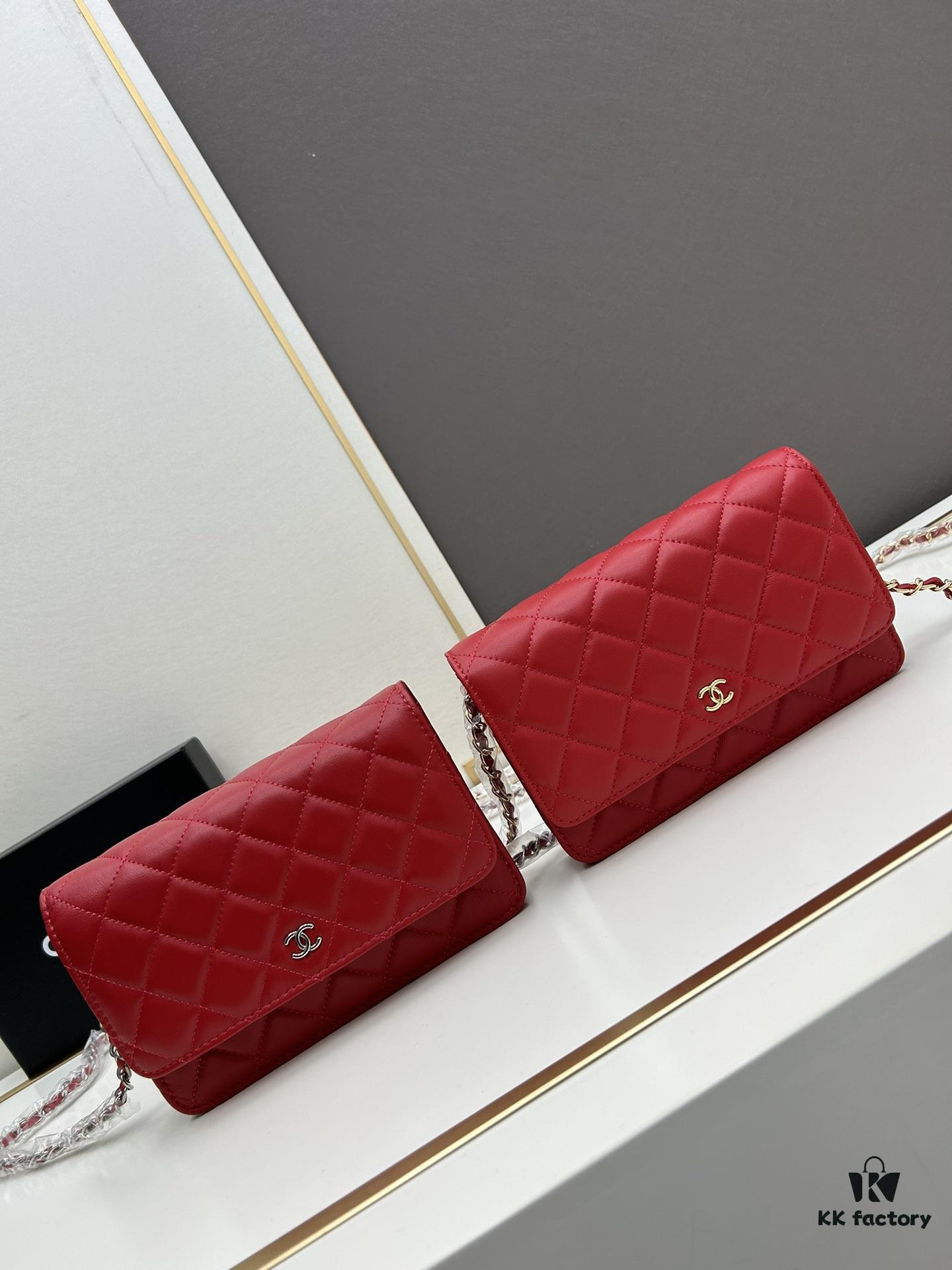 69304201f09edb6de4c4d95e Chanel WOC Classic Fortune Bag with Box (33814 Lambskin) - Can Be Worn Crossbody or Shoulder, Chain Stows Inside for Clutch Use