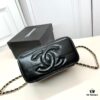 6930421cf09edb6de4c4d97a Chanel 24P Arrival! Stunning Pearl-Handled Bag in Black Oil-Waxed Leather