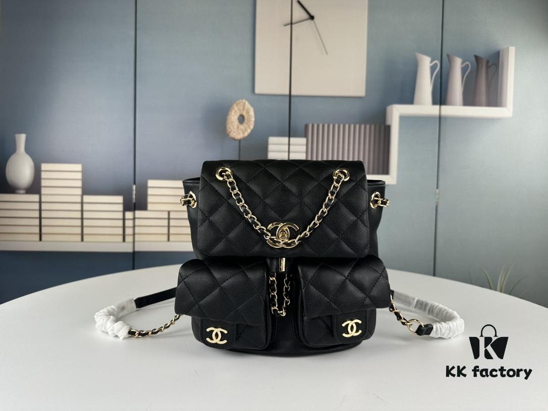 New Chanel 23P Little Frog Posterior Chanel Backpack – Perfect for Travel and Stylish Pairing!