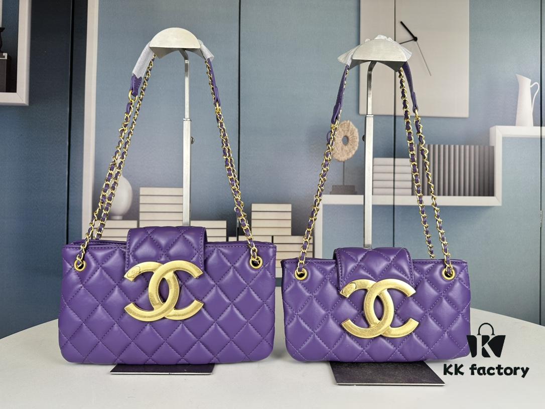 69304239f09edb6de4c4d9a7 New Arrival Large 210 Small 200 40,000+ Followers Chanel 24C Retro Oversized Logo Horizontal Chain Bag