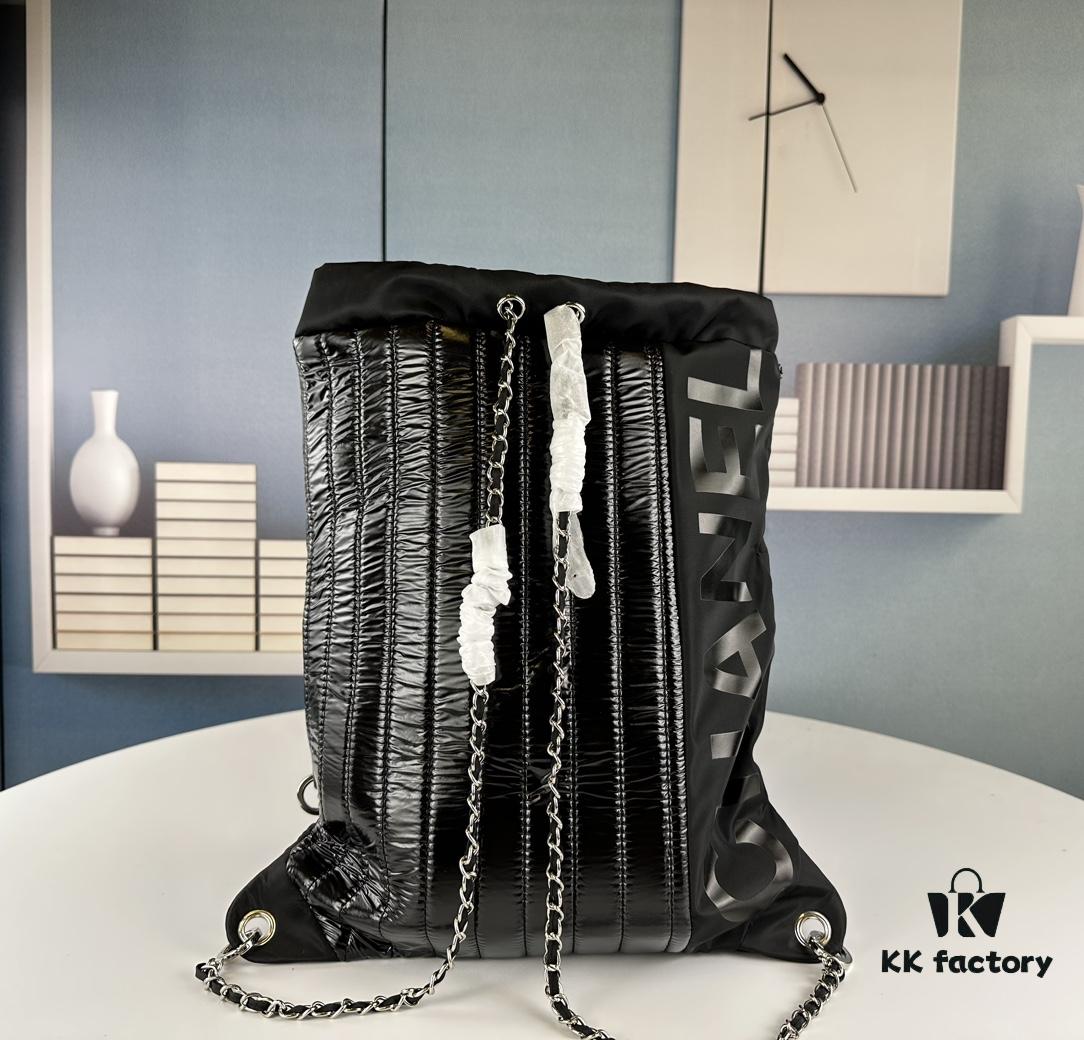 6930430af09edb6de4c4da7e New Arrival! Jennie's Style Chanel Nylon Backpack Black