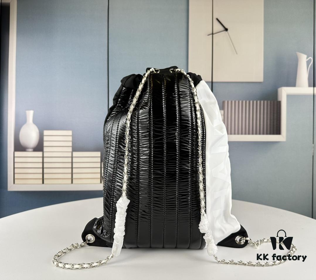 6930430ef09edb6de4c4da84 New Arrival! Jennie's Style Chanel Nylon Backpack in Black and White