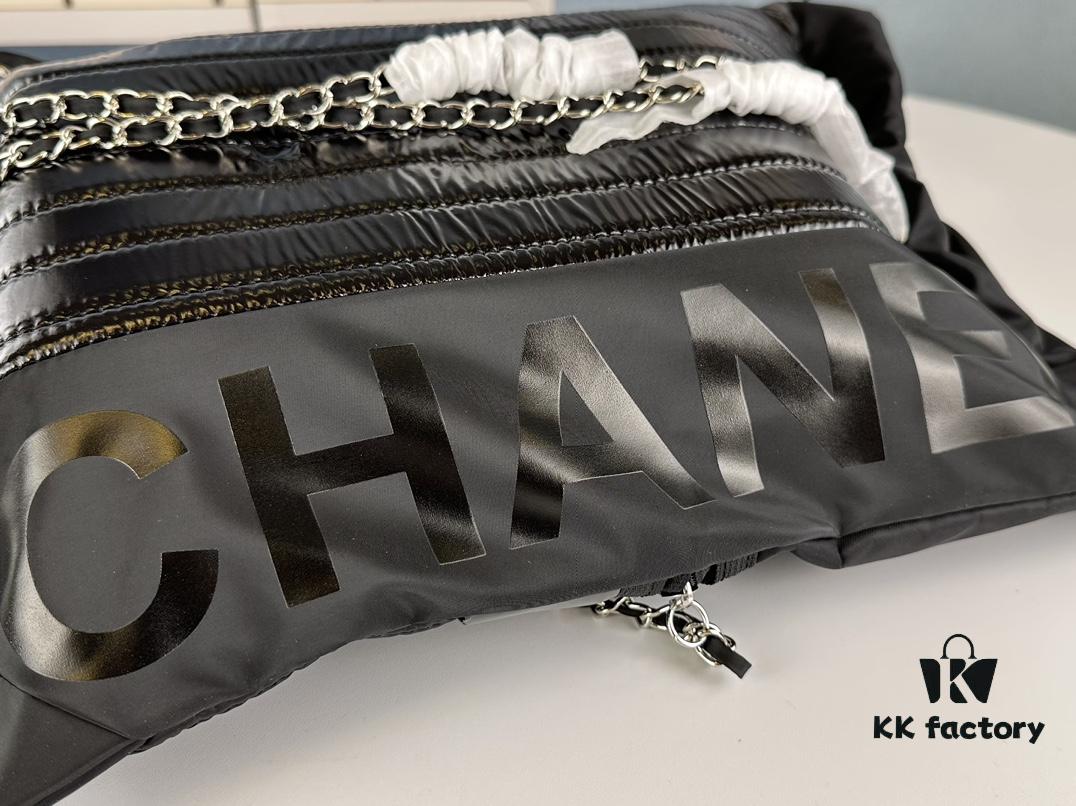 69304311f09edb6de4c4da88 New Arrival! Jennie's Style Chanel Nylon Backpack Black