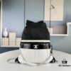 69304313f09edb6de4c4da89 New Arrival! Jennie's Style Chanel Nylon Backpack in Black and White