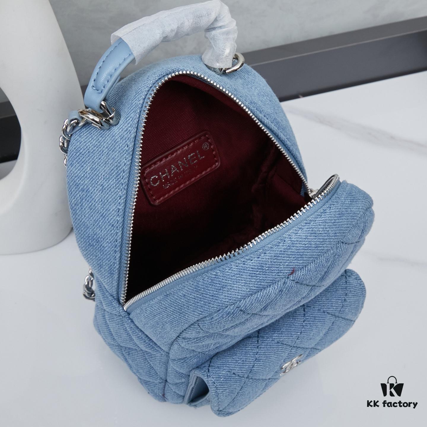New Arrival Chanel 24C Mini Denim Backpack – A Cute and Stylish Shoulder Bag