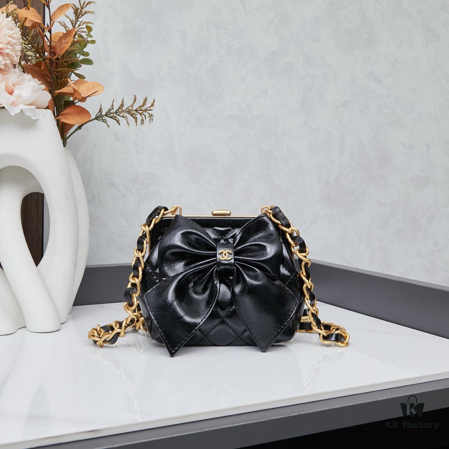 693043c3f09edb6de4c4db42 New Arrival with Box Chanel 24A Bow Frog-Mouth Bag So Cute!