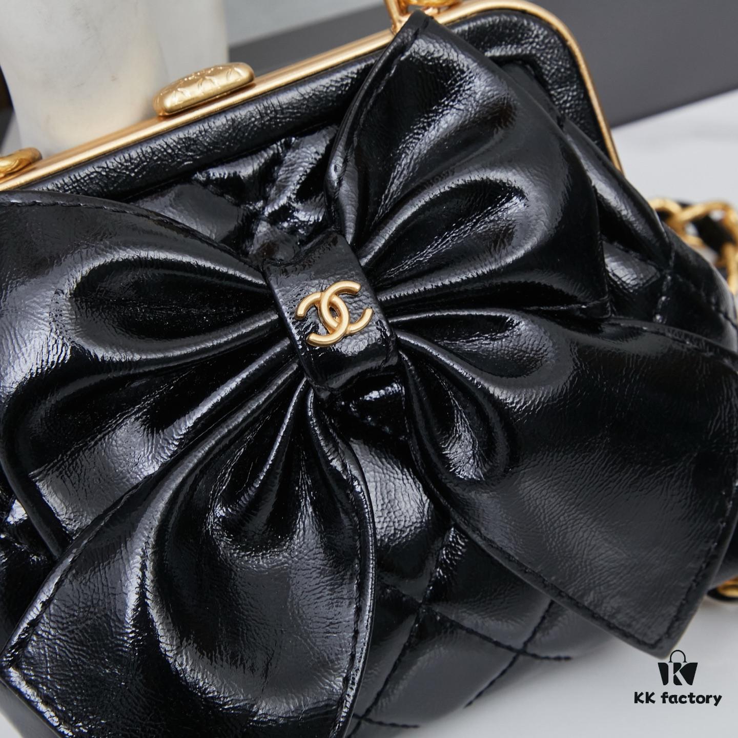 693043c9f09edb6de4c4db49 New Arrival with Box Chanel 24A Bow Frog-Mouth Bag So Cute!