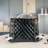 69304437f09edb6de4c4dbd6 New Arrival Chanel 22K Black Patent Leather Backpack