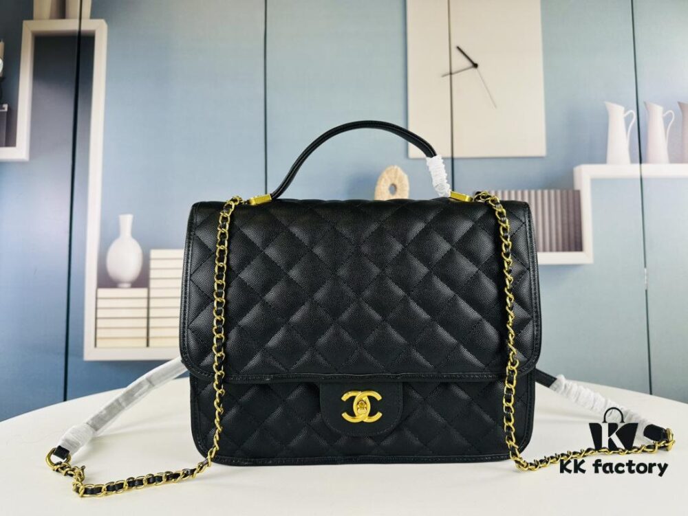 693044a5f09edb6de4c4dc6d New Arrival Chanel 22K Black Patent Leather Backpack