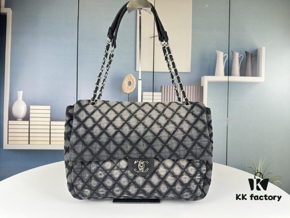 693044aef09edb6de4c4dc7a New Arrival Small Size Chanel Denim Airport Bag