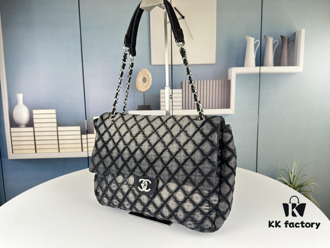 693044aef09edb6de4c4dc7b New Arrival Small Size Chanel Denim Airport Bag