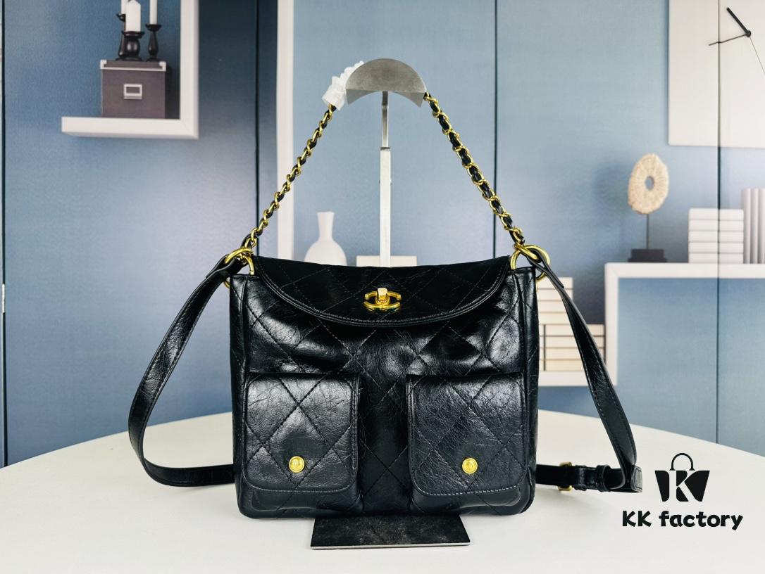 693044f7f09edb6de4c4dcee New Arrival: Could This Be the Hottest Bag of 2024? Chanel 24P Hippie Hobo