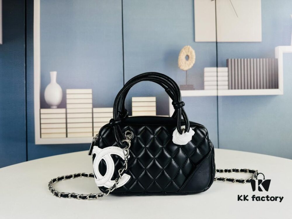 69304539f09edb6de4c4dd46 New Arrival Vintage Cute Chanel Compact Mini Handbag ||| Panda Black and White Color