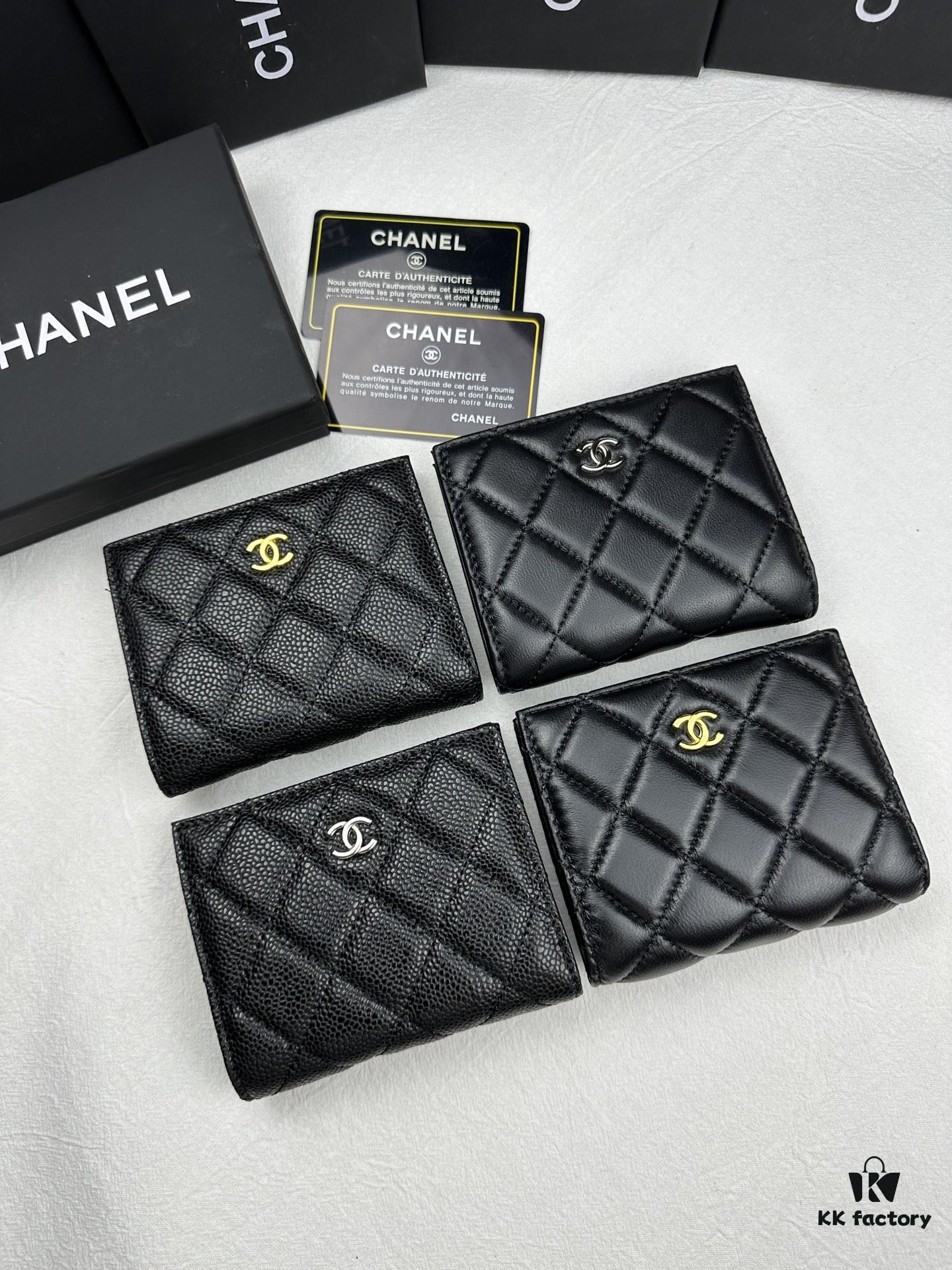 69304551f09edb6de4c4dd6a Chanel Genuine Lambskin Card Holder - Cabinet Style, Exquisite Craftsmanship, High Quality, Model No. 6038 (Gold/Yin, Ball Gold/Ball Silver)