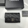 69304553f09edb6de4c4dd6c CHANEL Caviar Black/Gold 23K Classic Quilted Lambskin Wallet