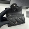 6930455af09edb6de4c4dd72 CHANEL Caviar Black/Gold 23K Classic Quilted Lambskin Wallet