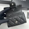6930455cf09edb6de4c4dd75 CHANEL Caviar Black/Gold 23K Classic Quilted Lambskin Wallet