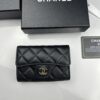 69304564f09edb6de4c4dd7f CHANEL Caviar Black / Gold 23K Classic Quilted Lambskin Wallet - New Arrival CF Mini Card Holder