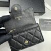 69304568f09edb6de4c4dd81 CHANEL Caviar Black / Gold 23K Classic Quilted Lambskin Wallet - New Arrival CF Mini Card Holder