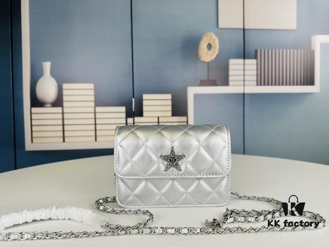 6930458bf09edb6de4c4dda9 New Arrival Wholesale Multi-Color Chanel Style Beautiful Item & Show Gift - Stylish Silver Chain Mini Bag, Waist Bag, Crossbody or Handheld, Very Matchable