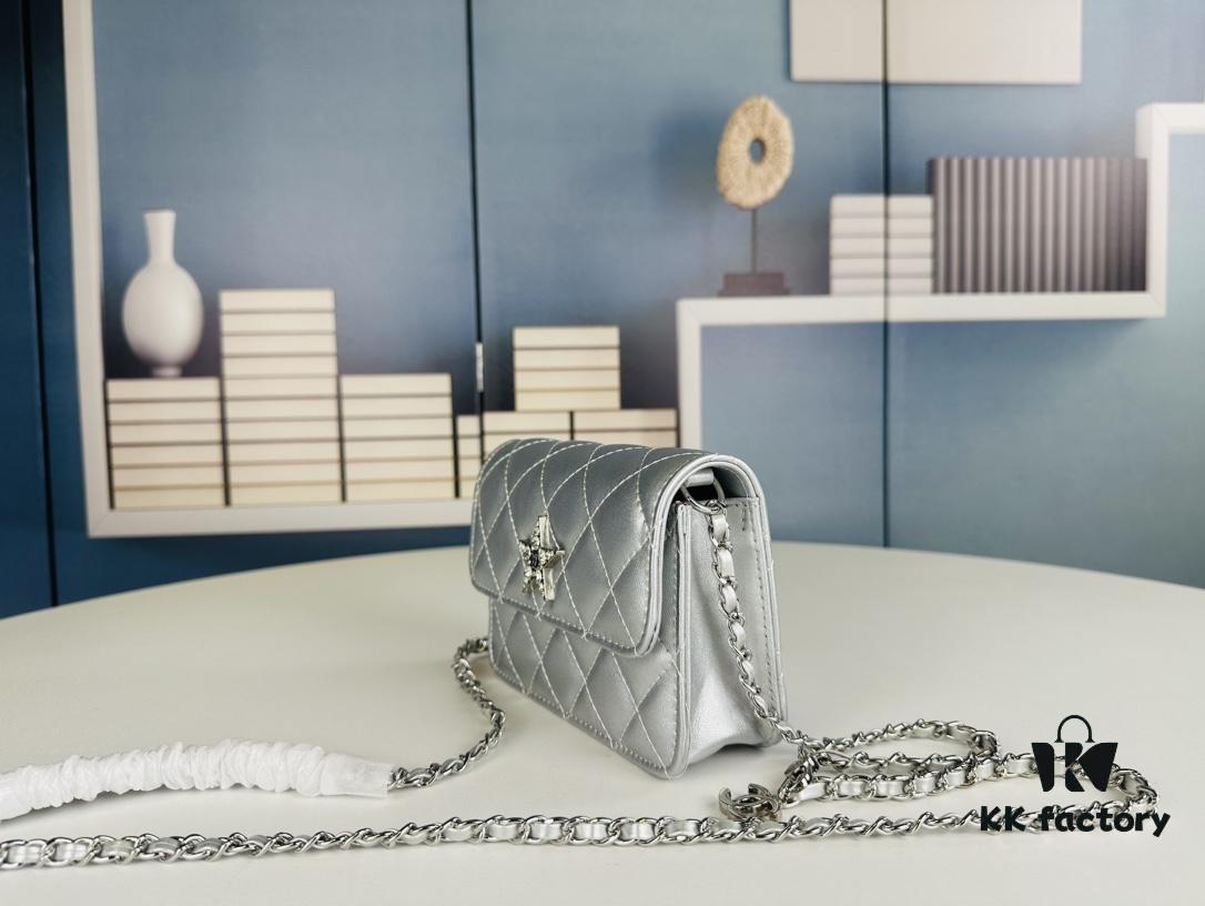 6930458bf09edb6de4c4ddab New Arrival Wholesale Multi-Color Chanel Style Beautiful Item & Show Gift - Stylish Silver Chain Mini Bag, Waist Bag, Crossbody or Handheld, Very Matchable